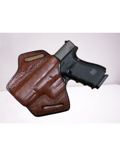 HOLSTER JMC OWB (OUTSIDE WAIST BAND) FAUVE POUR GLOCK 19 GEN4 DROITIER