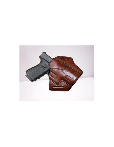 HOLSTER JMC OWB (OUTSIDE WAIST BAND) FAUVE POUR GLOCK 19 GEN4 DROITIER