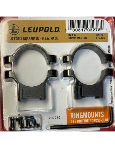 COLLIER LEUPOLD CZ527 30MM MEDIUM...