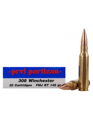 Munitions Prvi Partizan 308 win 145 grs FMJ BT ( A-034 )