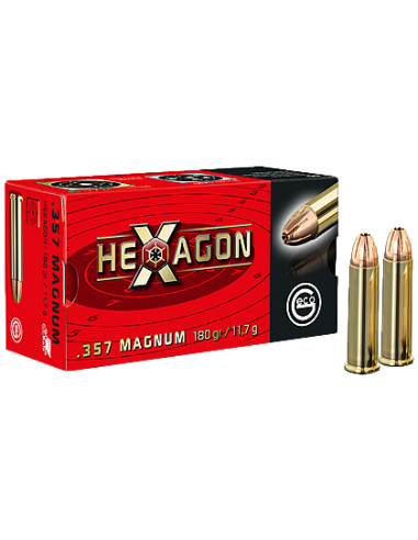 Munition GECO .357 Magnum HEXAGON 11.7g / 180gr MATCH