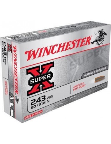 MUNITIONS WINCHESTER 243 WIN POWER POINT 80 GR