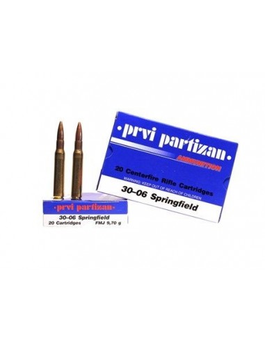 17- Munitions Prvi Partizan 30.06 Springfield FMJ 9.7g/150grs  A-094 VRAC DE 100