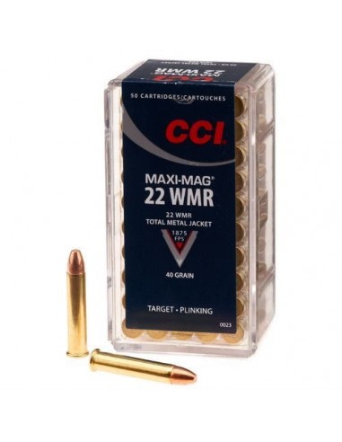 Munitions CCI MAXI MAG 22 MAG Cuivrée Tête Creuse