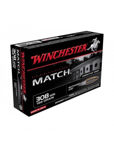 MUNITIONS WINCHESTER 308 WINCHESTER 168GR HP