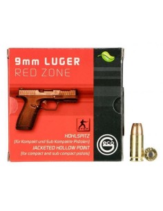 Munitions GECO 9X19 124Grs HP Red Zone boite de 20