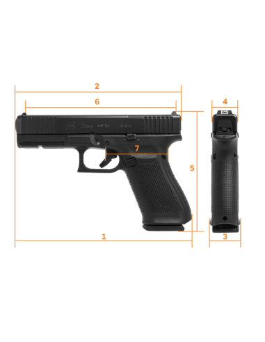 PISTOLET GLOCK 21 GEN 5 MOS FS