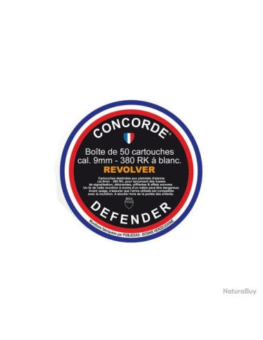 MUNITIONS A BLANC CONCORDE 9MM  380...