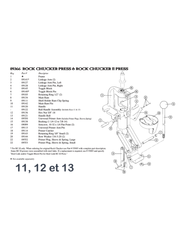 BRAS pour presse RCBS ROCK CHUCKER 1...