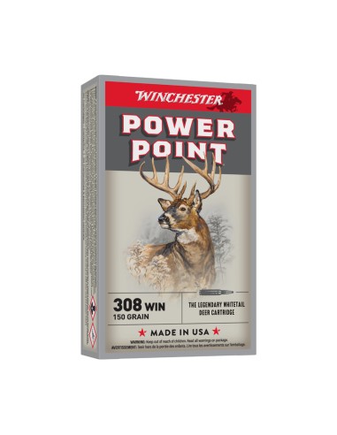 MUNITIONS WINCHESTER 308 WIN POWER POINT 150 GR