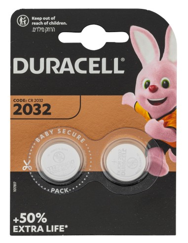 PILE DURACELL CR2032 3 VOLT PACK DE 2