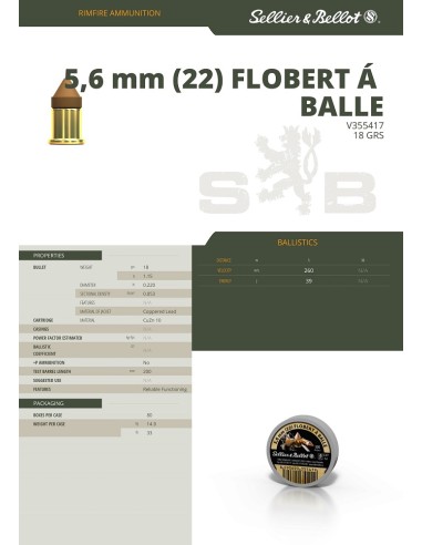 MUNITION SELLIER BELLOT 22 (5.6MM)...
