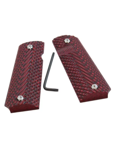 PLAQUETTES 1911 G10 GLASS/EPOXY DAA ROUGES