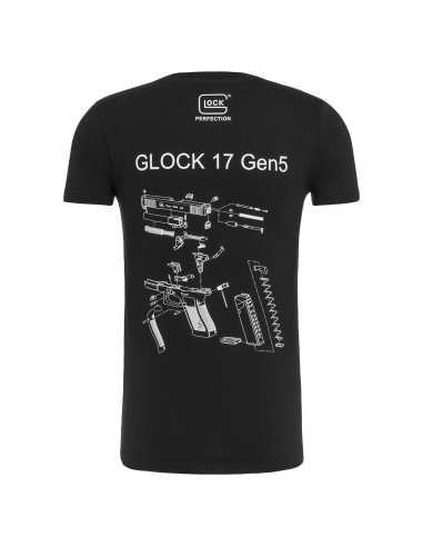 TEE SHIRT GLOCK "ENGINEERING" GEN5 MANCHE COURTE NOIR XL