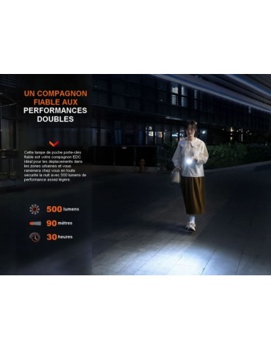 LAMPE FENIX E03R V2.0 500 LUMENS...