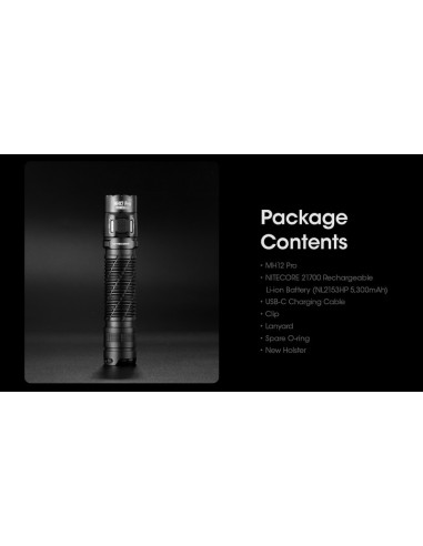 LAMPE NITECORE MH12 PRO 3300 LUMENS