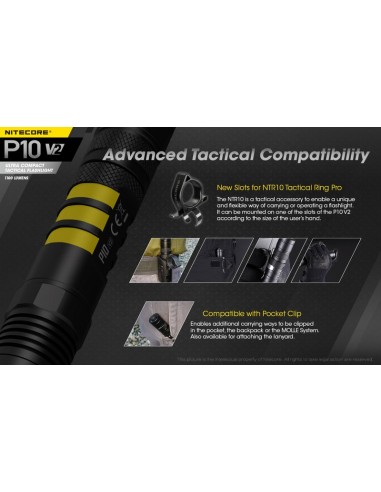 LAMPE NITECORE P10V2 1100 LUMENS