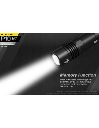 LAMPE NITECORE P10V2 1100 LUMENS