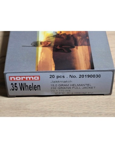 MUNITION NORMA 35 WHELEN  232 GR FMJ...