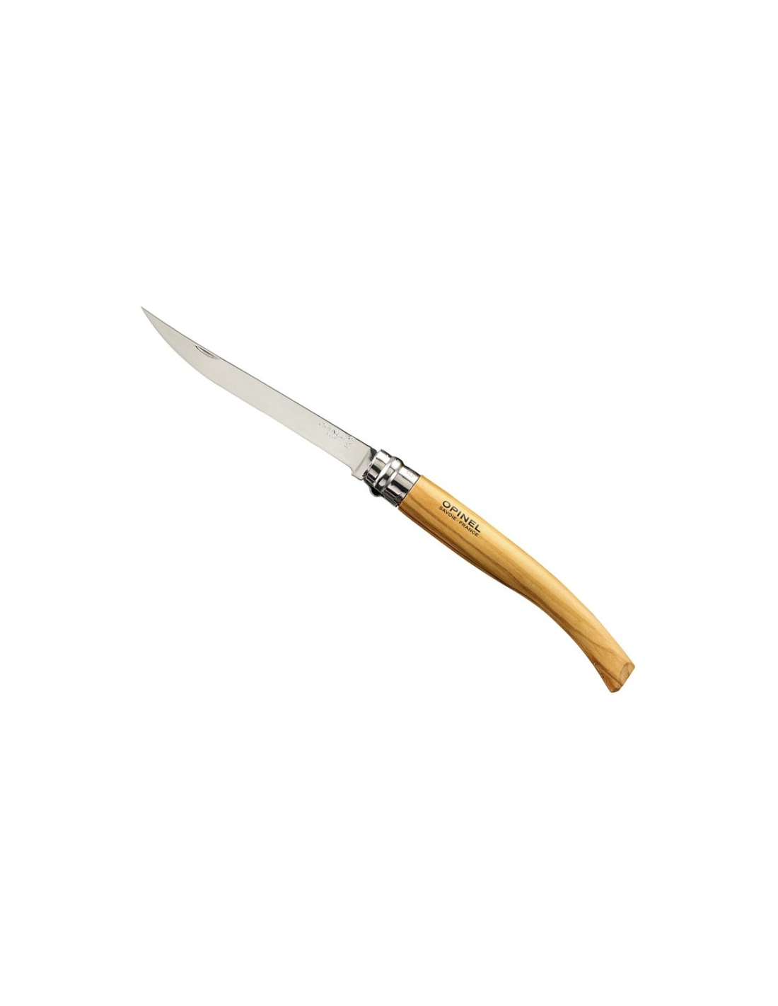 Couteau Opinel N12 Effilé - Manche Olivier, Lame Polie Glacée - Modèle 2023