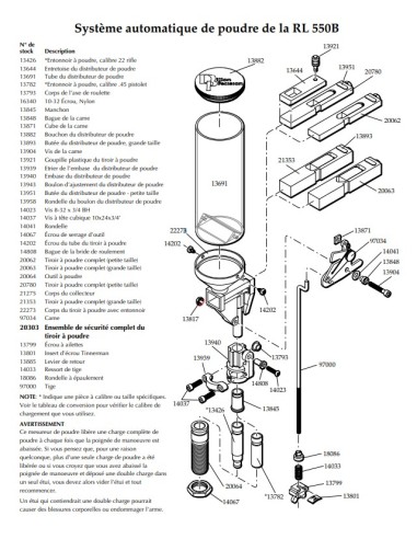 BARRE RETOUR DOSEUSE RL 550 DILLON...