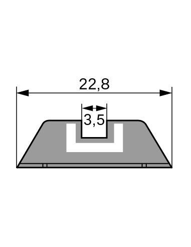 HAUSSE GLOCK ACIER 7.3MM*