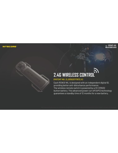 TELECOMMANDE SANS FIL NITECORE RSW2I...