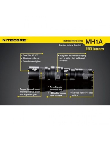 LAMPE NITECORE MH1A - 550 LUMENS -...