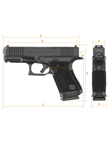 PISTOLET GLOCK 19 GEN6 OR FS 9X19
