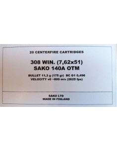MUNITION SAKO MILITAIRE 308...