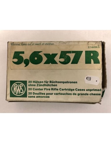 RWS - Boite de 20 douilles  - Calibre 5,6x57R
