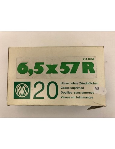 RWS - Boite de 20 douilles  - Calibre 6,5x57R