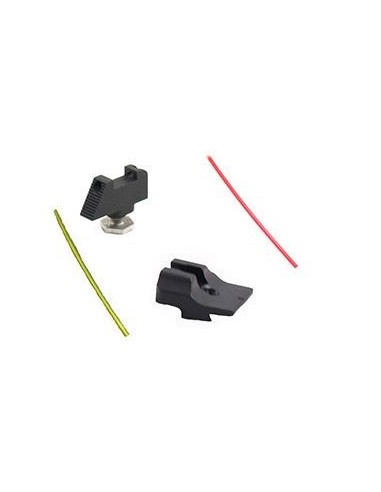 528-020- Set Hausse & guidon fibre optique Warren Tactical pour Glock