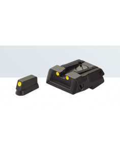 Hausse LPA réglable et guidon points blancs lumineux pour pistolet KIMBER