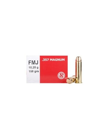 Munition Sellier & Bellot 357 Mag 158 Gr FMJ