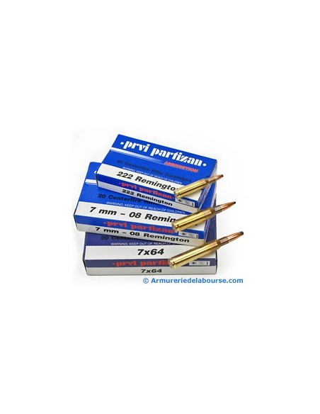 Munitions Prvi Partizan 7mm-08 remington demi blindée 140gr A-400