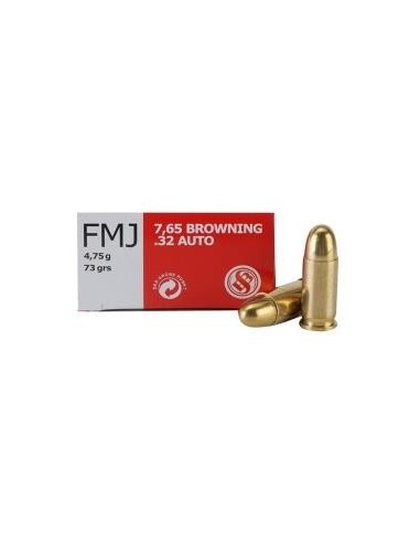 Munitions Sellier & Bellot 32 ACP - 7.65 Browning
