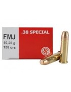 Munition Sellier & Bellot 38 Spécial 158gr FMJ