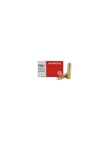 Munition Sellier & Bellot 38 Spécial 158gr FMJ