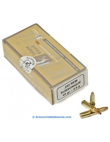 Munition Sologne Klassic 222 Rem Subsonique 45gr