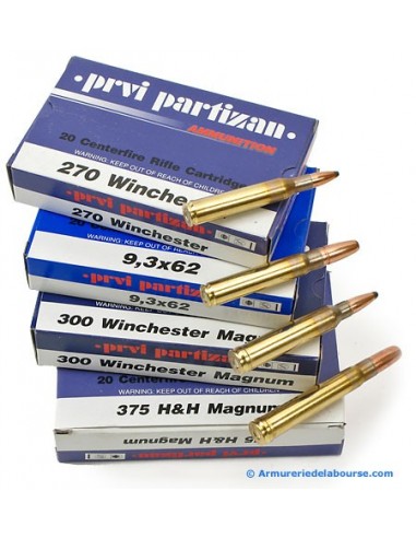 Munitions Prvi Partizan .375 Holland & Holland Magnum - 1/2 blindées
