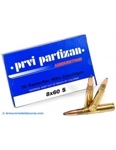 Munitions Prvi Partizan 8x60S 1/2 blindées A-474
