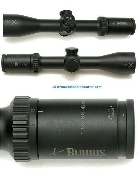 Lunette Burris Four X 1.5-6x42 réticule lumineux