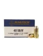 MUNITION MAGTECH 40 SW FMJ FLAT POINT 180GR * BOITE DE 50